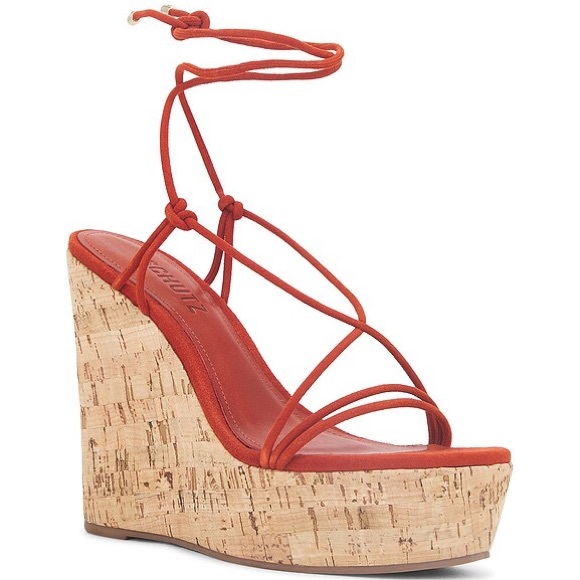 SCHUTZ Calabria Wedge Heels in Sunset Ochre | LIKE NEW - Picture 2 of 11
